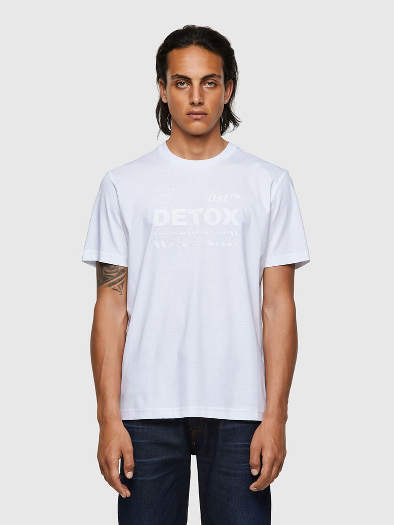 Camisetas Diesel T-Just-B63 Homem - Branco KUOAX-9652